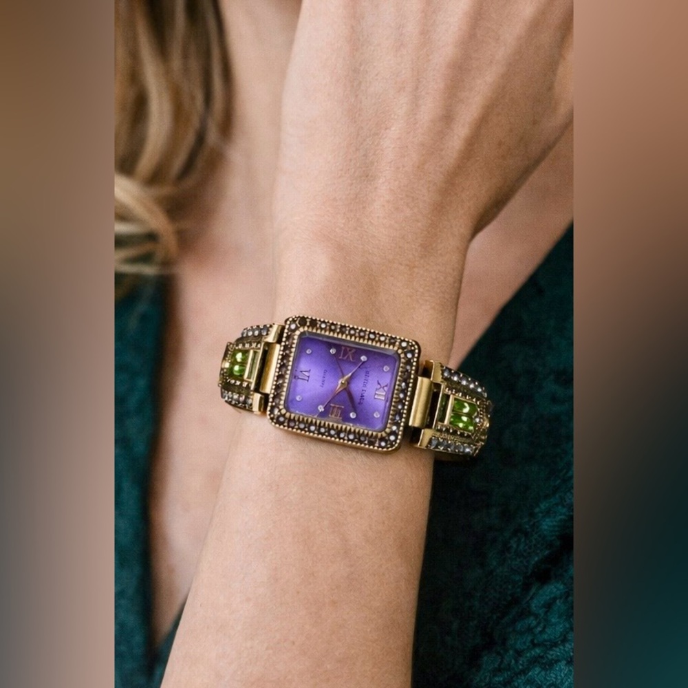 Heidi Daus Lavender and Gold Women's Watch